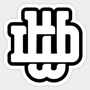 WD Monogram Sticker